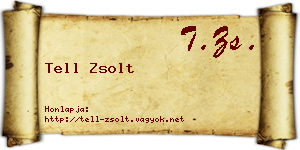 Tell Zsolt névjegykártya
