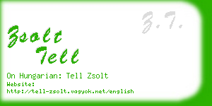 zsolt tell business card